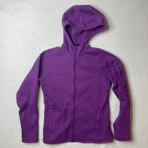 Patagonia Better Sweater Full Zip Hooded Jacket Purple Womens 25537 Small